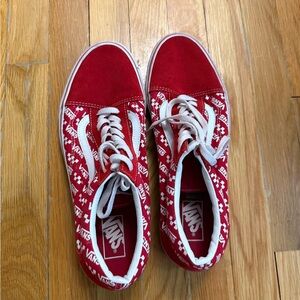 Vans Red and White Checkerboard Old Skool